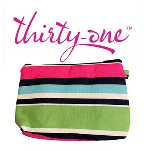 Thirty One-Mini Zipper Pouch Preppy Pop